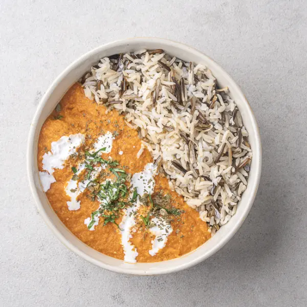 British Indian Chicken Curry With Wild Rice Mix